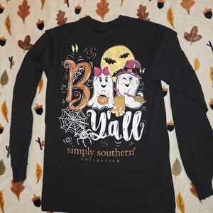 Simply Southern Ladies Black Halloween Tee